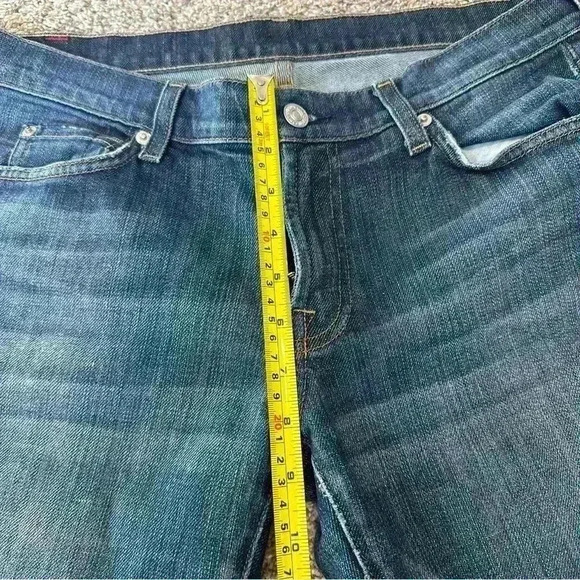 7  for all Mankind bootcut low rise medium wash size 31 western Y2K stretch - Picture 8 of 12